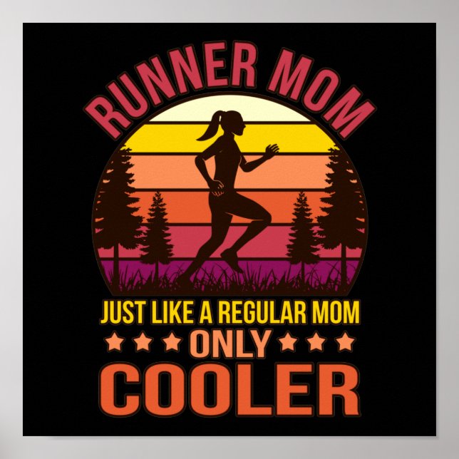 Mama Definition Halbmarathon Lover Running Poster (Vorne)