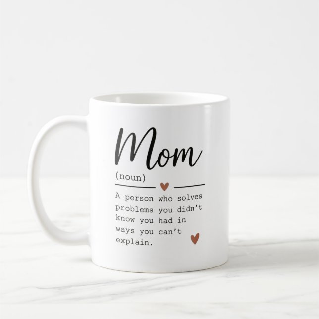 Mama-Definition lustiger Spruch Kaffeetasse (Links)