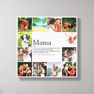 Mama-Definitions-Zitat-Fotocollage Leinwanddruck