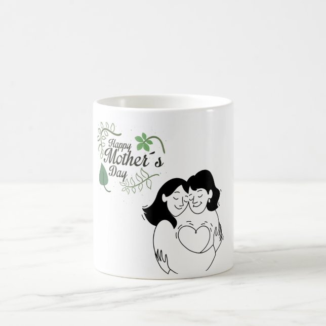 "Mama, deine Wärme ist mein Trost. Muglady" Kaffeetasse (Mittel)