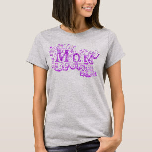Mama dekorativer lila Text T - Shirt