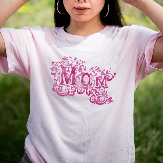 "Mama" dekorativer rosa T - Shirt (Von Creator hochgeladen)