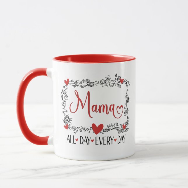 Mama den ganzen Tag Tasse (Links)