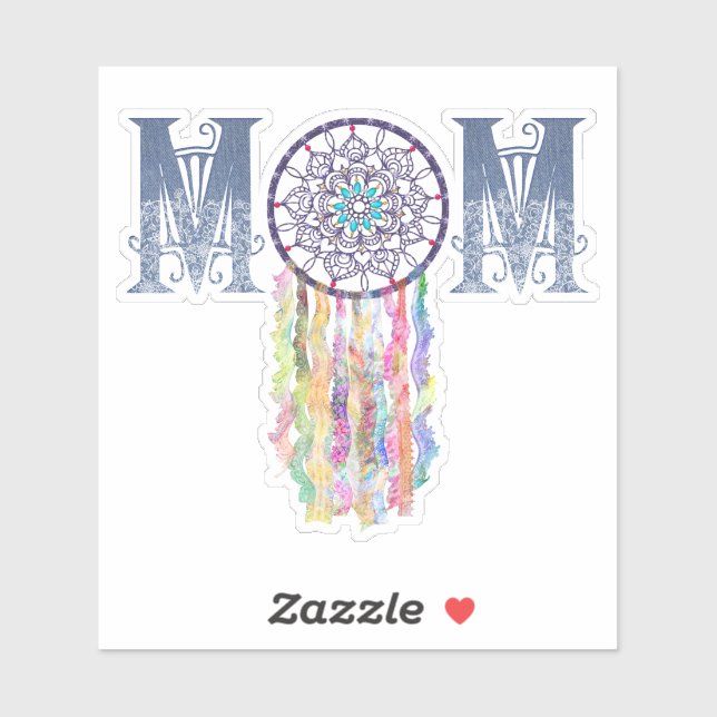 Mama "Denim and Dream Catcher" gestrichen | Beauti Aufkleber (Blatt)