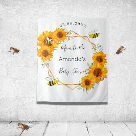 Mama der Babydusche auf Sonnenblumen geschlechtsne Wandteppich