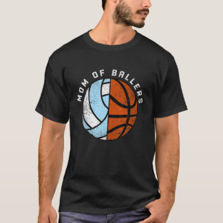Mama der Baller Funny Volleyball Basketball Mama T T-Shirt