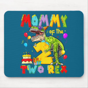 Mama der beiden Rex 2. Geburtstagsjunge Dinosaurie Mousepad