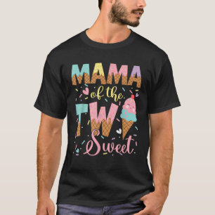 Mama der beiden süßen 2. Geburtstags-Girl-Eiscreme T-Shirt