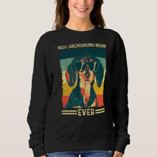 Mama der besten Dackel je Vintag Retro Muttertag Sweatshirt