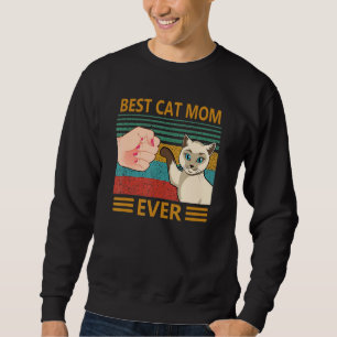 Mama der besten Katze je Faustschlag Katzenmama Sweatshirt