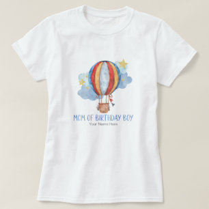 Mama der Birthday Boy Blue Red Hot Air Ballon Star T-Shirt