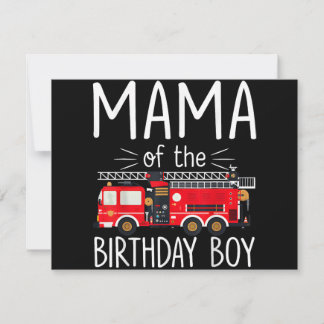 Mama der Birthday Boy Fire Truck Feuerwehrmann