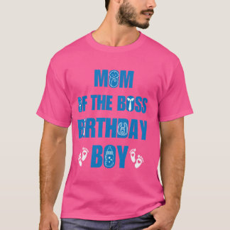 Mama der Boss Birthday Boy Blue Design Family Pa T-Shirt