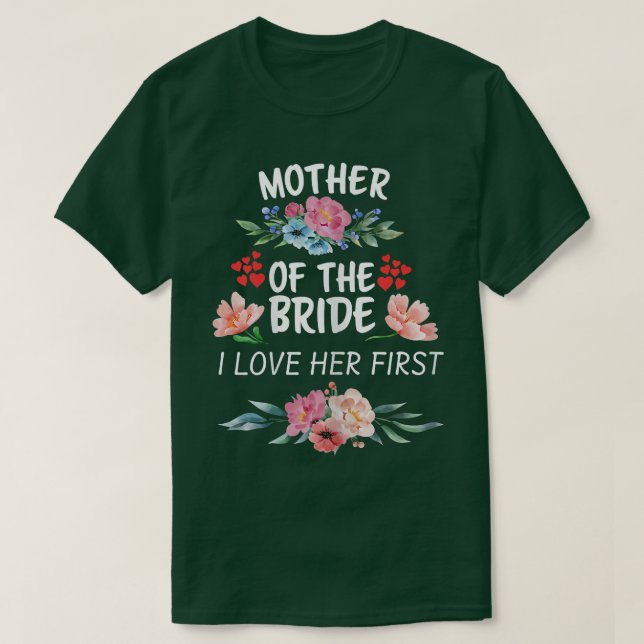 Mama der Braut, die ich ihrer Hochzeitsmärin liebt T-Shirt (Design vorne)