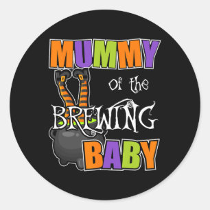 Mama der Brewing Baby Halloween Kostüme Runder Aufkleber