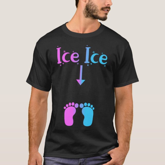Mama der Eis Baby-Schwangerschaft zu verkünden T-Shirt (Vorderseite)