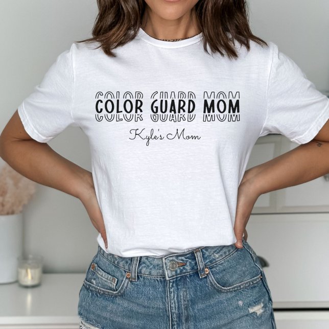 Mama der Farbwächter für die Marching-Band T-Shirt (Color Guard Marching Band Mom Customizable T-Shirt
)