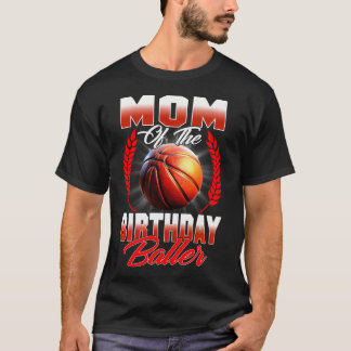 Mama der Geburtstagsbasketballfamilie T-Shirt