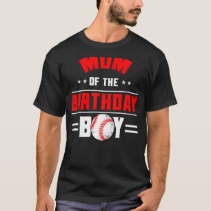 Mama der Geburtstagsfamilie Boy Baseball T-Shirt