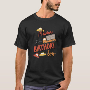 Mama der Geburtstagsjunge Autofahrerfamilie T-Shirt