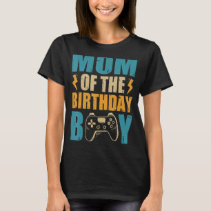 Mama der Geburtstagsjunge Gamepad-Matching-Familie T-Shirt