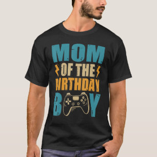 Mama der Geburtstagsjunge Gamepad-Matching-Familie T-Shirt