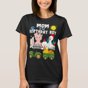 Mama der Geburtstagsjungen Tiere T-Shirt