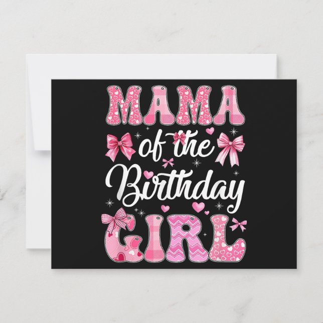 Mama der Geburtstagskameradine Rosa Coquette Bow (Vorderseite)