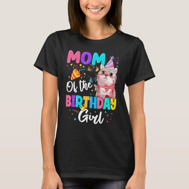 Mama der Geburtstagskatze "Kitten" T-Shirt (Vorderseite)