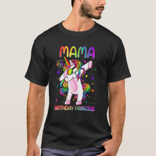 Mama der Geburtstagskünstlerin Dabbing Unicorn T-Shirt