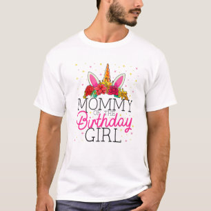 Mama der Geburtstagsmutter Unicorn zum Geburtstag T-Shirt