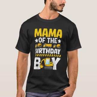 Mama der Geburtstagsparty für den Bau von Jungen T-Shirt
