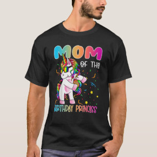 Mama der Geburtstagsprinzessin Flossing Unicorn Gi T-Shirt