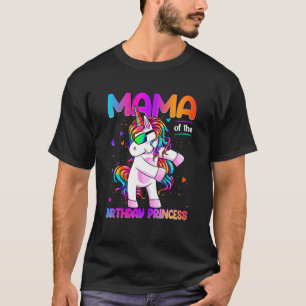 Mama der Geburtstagsprinzessin Girl Dabbing Unicor T-Shirt