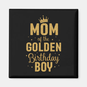 Mama der Goldenen Geburtstagsfamilie Matching Magnet