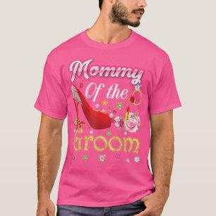 Mama der Groom glücklichen Hochzeit Blume rosa Sch T-Shirt
