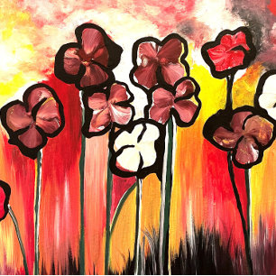 Mama der handbemalten Blume