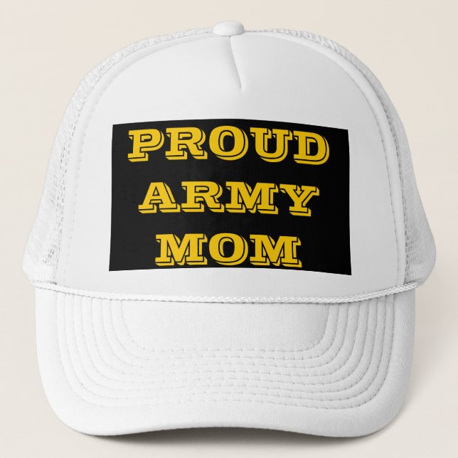 Mama der Hat-Proud-Armee Truckerkappe (Vorderseite)