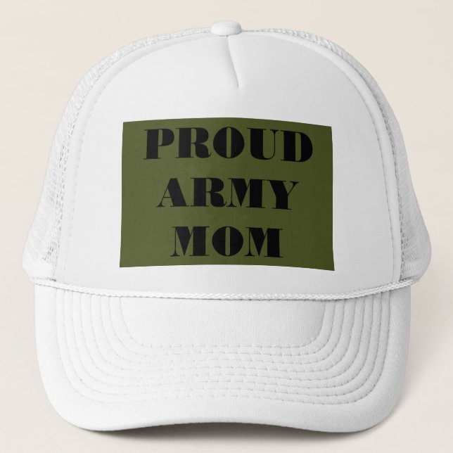 Mama der Hat-Proud-Armee Truckerkappe (Vorderseite)