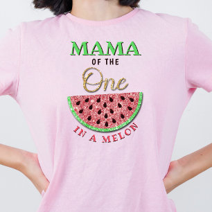 Mama der in einer Melone Eltern 1. Geburtstag T-Shirt