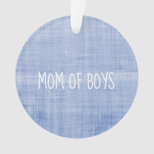 Mama der Jungen Liebe Herznamen Blauer Weißer Sake Ornament