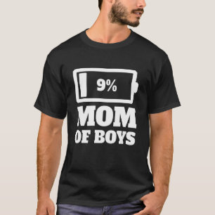 Mama der Jungen Söhne müde Mama Low-Battery Energi T-Shirt