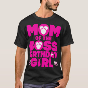 Mama der Kinderfamilie Boss Birthday Girl T-Shirt