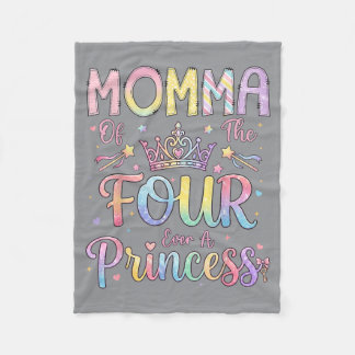 Mama der kleinen Prinzessin zum 4. Geburtstag Fleecedecke