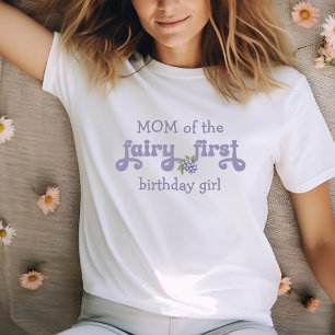 Mama der lila Fee zum ersten Erdbeer-Geburtstag T-Shirt