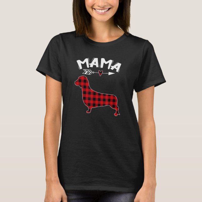 Mama der Mama-Dackel T-Shirt (Vorderseite)
