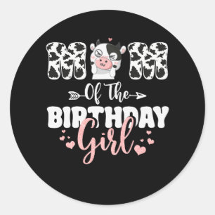 Mama der Mama-Jungtierfarm für Mädchen F Runder Aufkleber