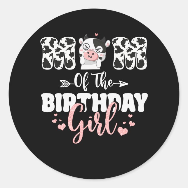 Mama der Mama-Jungtierfarm für Mädchen F Runder Aufkleber (Vorderseite)