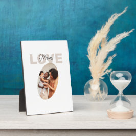 Mama der Minimalistischen Liebe in Beige und Braun Fotoplatte