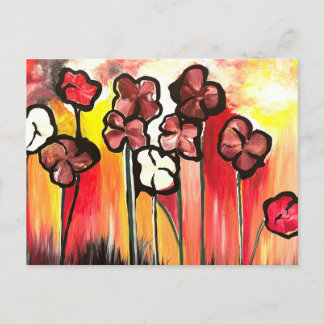 Mama der mit Acryl bestrichenen Blume Postkarte